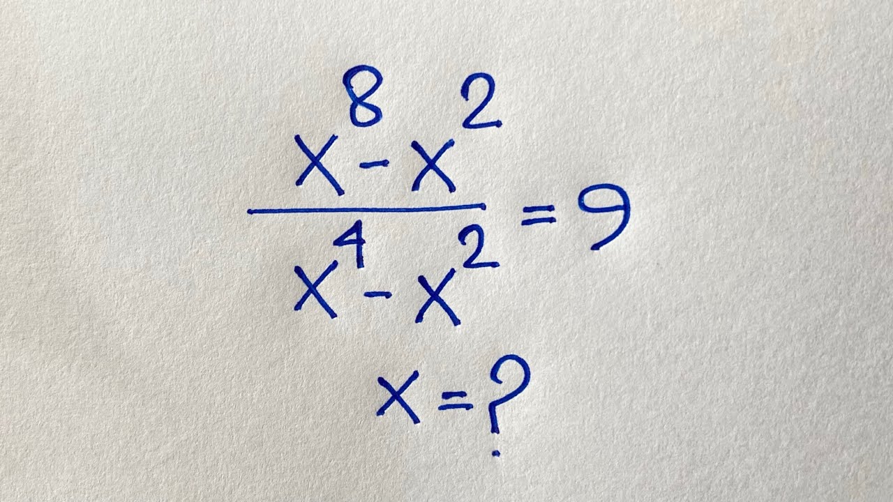 Germany | Can You Solve? | A Nice HARVARD Entrance Exam Question : X=?