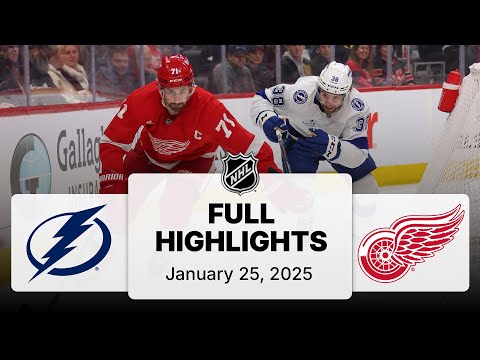 NHL Highlights | Lightning vs. Red Wings | January 25, 2025
