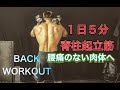 脊柱起立筋をダンベル5分で鍛え上げる[Back Workout]腰痛にさようなら
