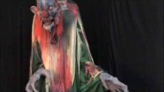 preview picture of video 'Giant Costume Haunted House professional puppet Caustic Clown by gore-galore.com'