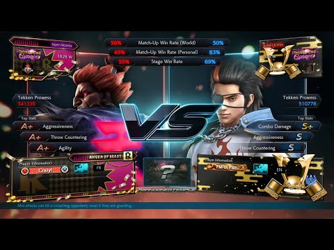 CRAZY Super Akouma (Akuma) vs NOBLE K-Wiss (Hwoarang) TOC 2021 EUW Masters: Grand Finals