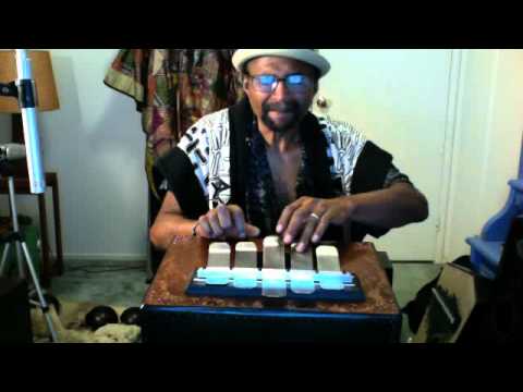 Playing the five key Bass Marimbula