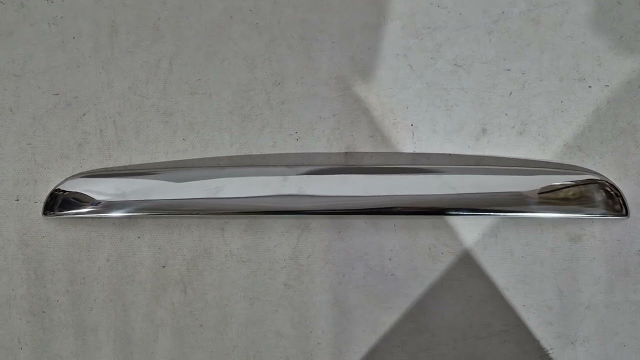 Citroen Berlingo 1996-2008 гг. Хромированная накладка над номером Carmos (2004-2008, распашные двери, нержавейка) Video 1