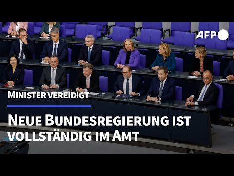 Neue Bundesregierung ist vollständig im Amt | AFP