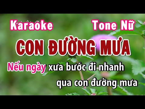 Con Đường Mưa Karaoke Tone Nữ Cm | Karaoke Hiền Phương