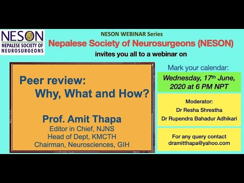 Peer Review: Why, What and How?