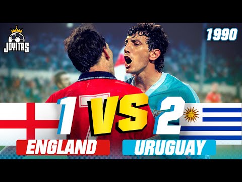 ENGLAND 1-2 URUGUAY ⚽ 1990 Friendly Highlights - Gascoigne, Lineker, Sosa, Francescoli