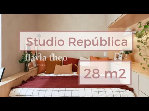 Studio República- Tour por studio de 28m2 SUPER bem aproveitados em cada canto