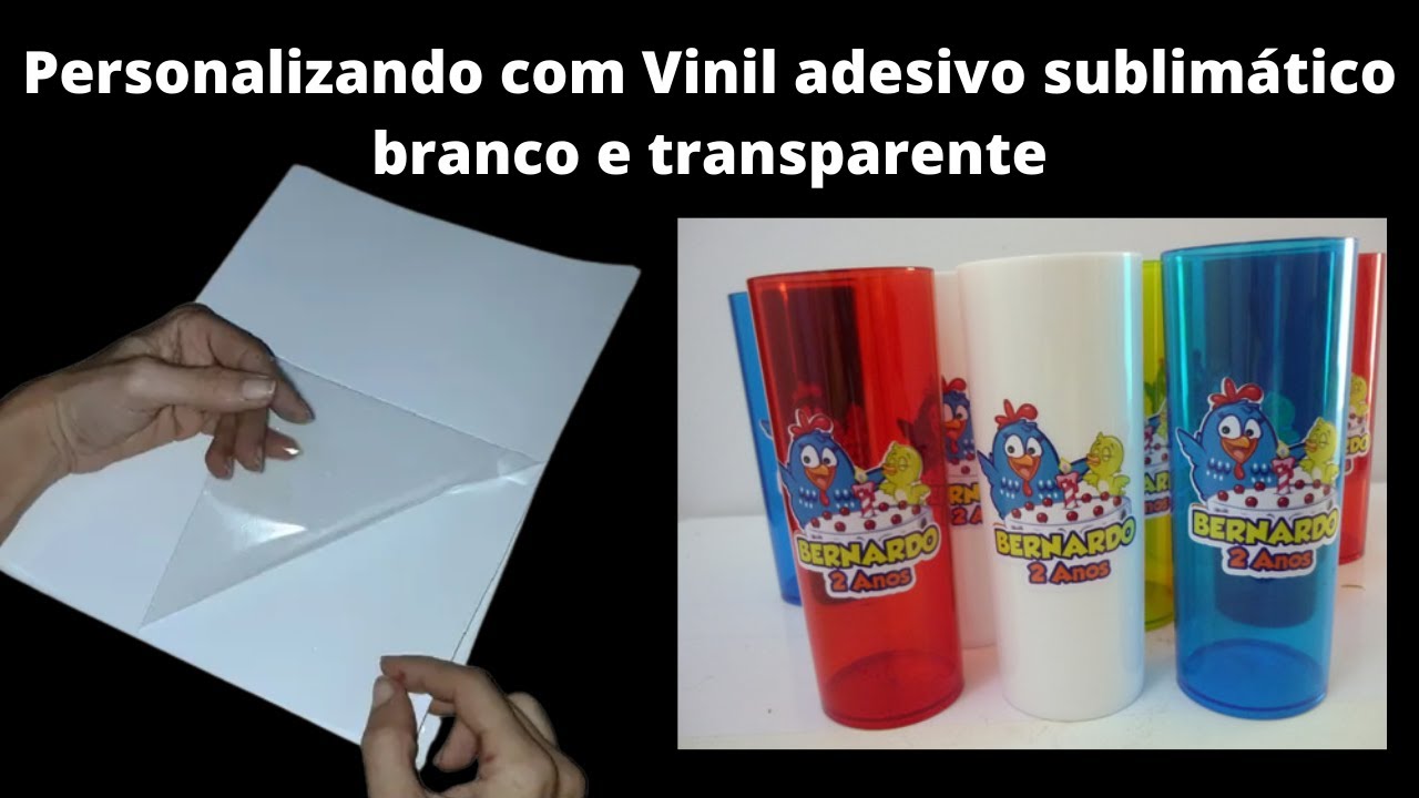 Personalizando com Vinil adesivo sublimático branco e transparente