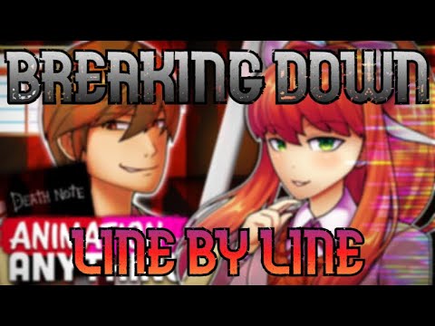 Breaking Down and Overanalysing Every Line in Light Yagami Vs Monika | Animation Vs Anything