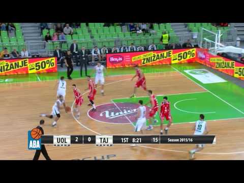 ABA Liga 2015/16, Round 22 match: Union Olimpija - Tajfun (30.1.2016)