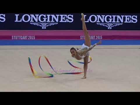 Fatma SALMAN (EGY) ribbon - 2015 Stuttgart worlds Qualifs
