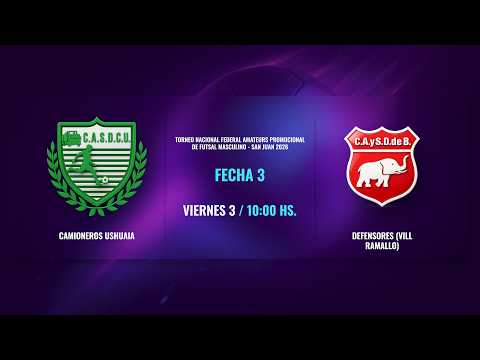 TFAM Futsal - San Juan 2026 - F3 - Camioneros (Tierra del Fuego) vs Def. V. Ramallo (Buenos Aires)