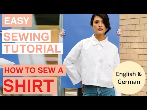 How to sew an oversized blouse: Easy sew along for a shirt | Sewing pattern The "Noella" Blouse