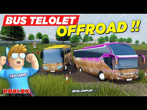 BUS TELOLET BASURI MODIF DIPAKSA OFFROAD BERLUMPUR !! ROLEPLAY CDID BUS INDONESIA - Roblox