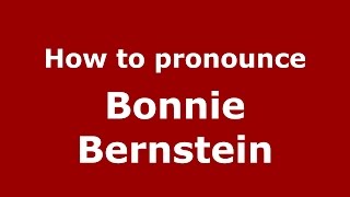How to pronounce Bonnie Bernstein