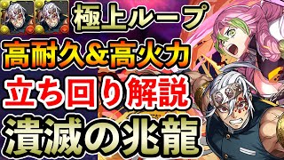 【潰滅の兆龍】宇髄天元×甘露寺蜜璃が強い! 高耐久&高火力で凶兆攻略!! 立ち回り解説【凶兆】【パズドラ】