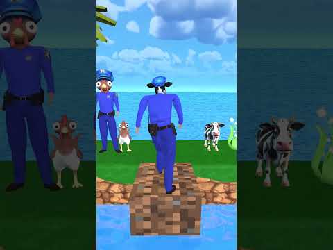 Chicken, Cow cute Vs Dog cute? Which animal can brave the river and choose the right pet?