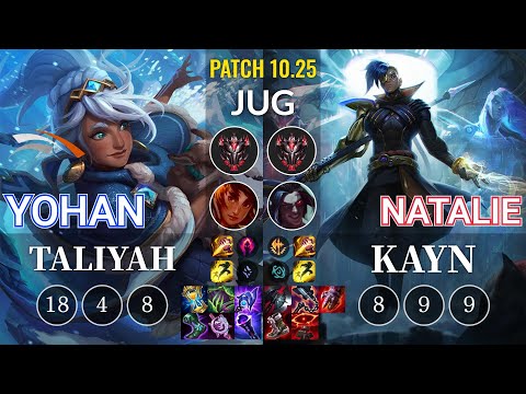 HLE yoHan Taliyah vs Natalie Kayn Jungle - KR Patch 10.25