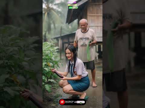 heavy rain in village life rainstorm and thunder #fyp #rainyday #heavyrain