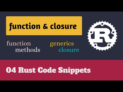 Rust Programming Function Closure Generics