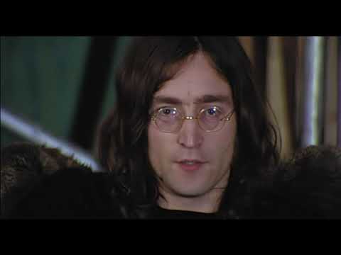 The Beatles: Get Back - John Lennon improvs a poem to the camera