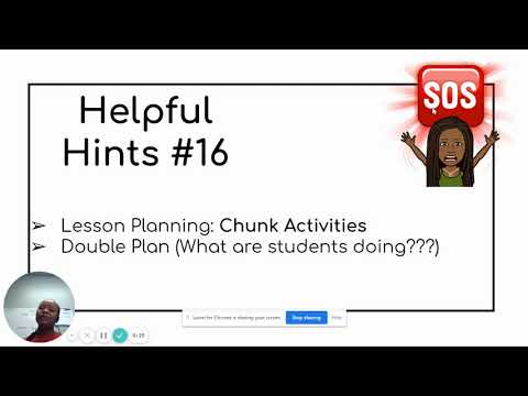 Helpful Hints #16- Lesson Planning: Chunk and Chew