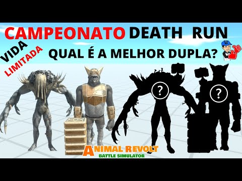 Campeonato Death Run com Vida Limitada - Qual é a Melhor Dupla? Animal Revolt Battle Simulator
