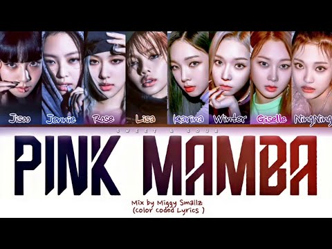 BLACKPINK & AESPA - Pink Venom x Black Mamba (ft.Next Level) (Color Coded Lyrics) @MiggySmallzYT