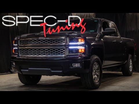 SPECDTUNING INTALLATION VIDEO: 2014-2015 CHEVY SILVERADO 1500 PROJECTOR HEADLIGHTS