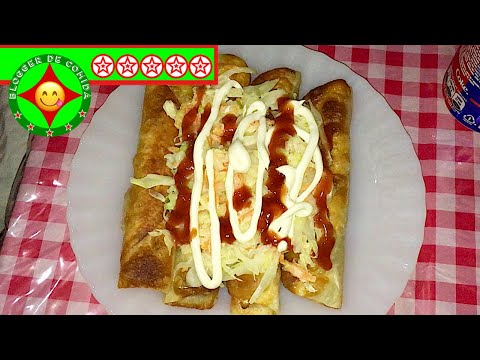✅ Como hacer tacos dorados de pollo salvadoreños