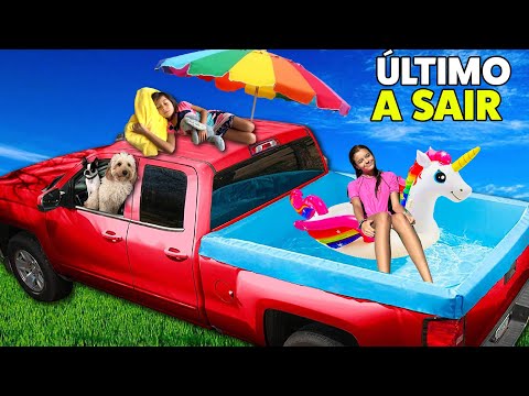 O ÚLTIMO a SAIR do CARRO e da PISCINA Vence o Desafio!