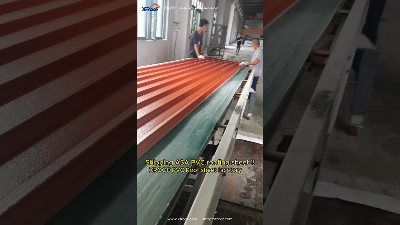 ASA PVC Trapezium roof sheet #roofpanel #plasticroofpanel #fabrication #production #cubiertas