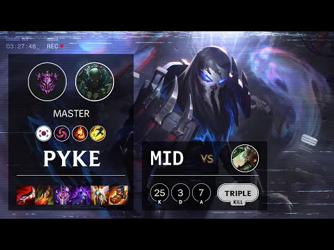 Pyke Mid vs Riven - KR Master Patch 10.24