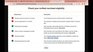 Pinterest Ads - Tạo tài khoản Pin Shopping - Verified Merchant như thế nào?