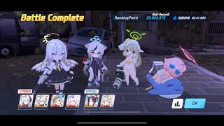 ブルーアーカイブ　総力戦　2023/03/06  ヒエロニムス市街地　INSANE1凸　正月フウカ、ナギサ編成