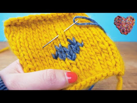 Patterns on knitted hats | Super simple technique | Stitch