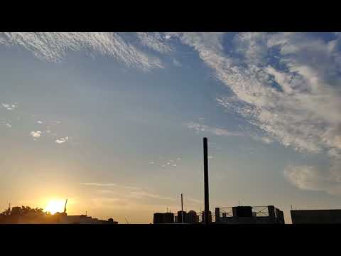 Sunset Weather | Blue sky | Clouds | Timelapse Video taken from Realme 6 pro 64x | Moving clouds