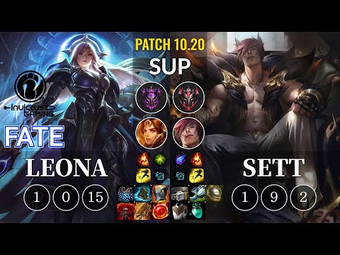 IG Fate Leona vs Sett Sup - KR Patch 10.20