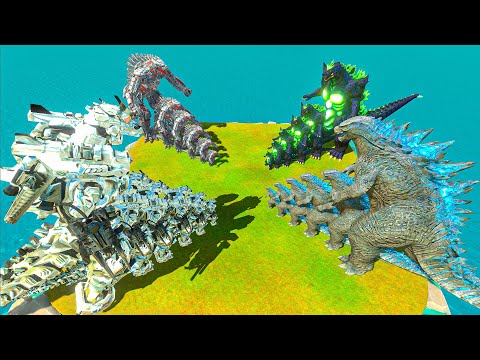 What If Growing Godzilla 2014 VS SUPER GODZILLA VS KIRYU VS Mechagodzila 2021 Size Comparison - ARBS