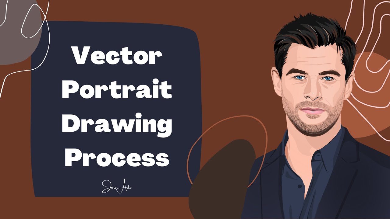 Vector Portrait in Clip Studio Paint | Vector Art | Vector Illustration | Speed Art Chris Hemsworth