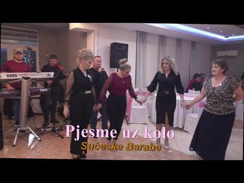 Podrinjci. Svatovska zabava, pjesme uz kolo. Muz. Sućeske Barabe.