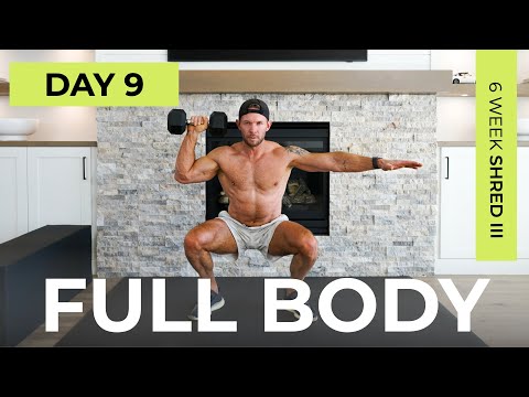 Day 9: 30 Min Full Body ONE DUMBBELL WORKOUT at Home | Supersets] // 6WS3