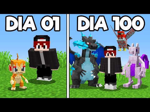 Sobrevivi 100 Dias no Minecraft Cobblemon