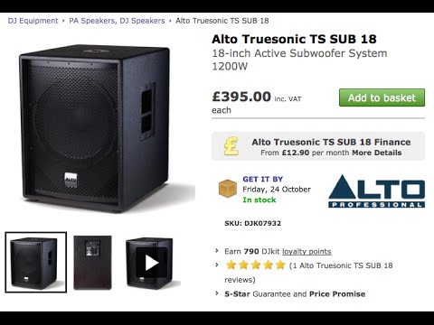 alto 18 inch subwoofer