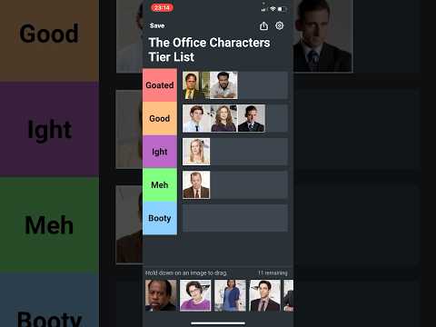 Ranking The Office Characters #tierlist #ranked #office
