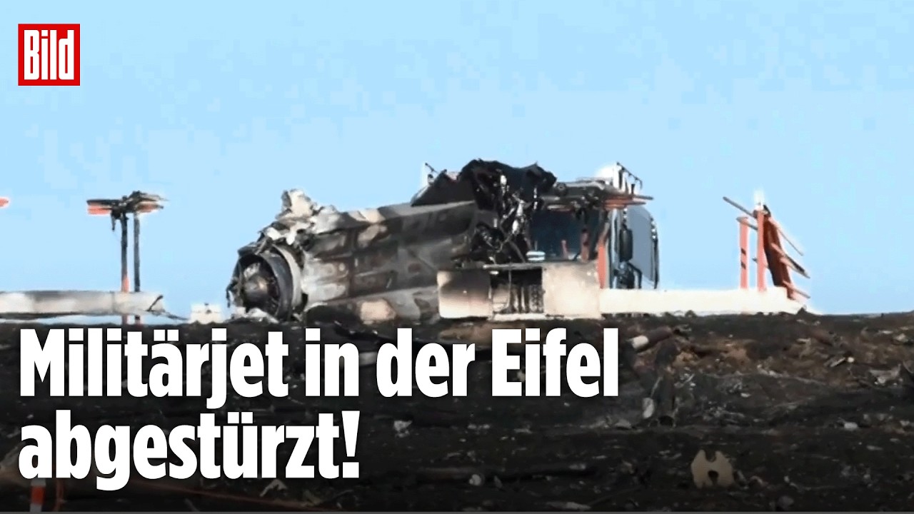US-AIRBASE: F-16-Kampfjet abgestürzt! Pilot rettet sich per Schleudersitz