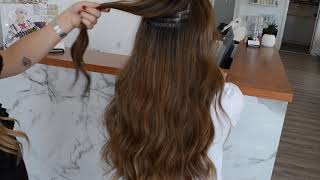 Applying Permanent Human Hair Extensions - ONE Hair Salon Perth
