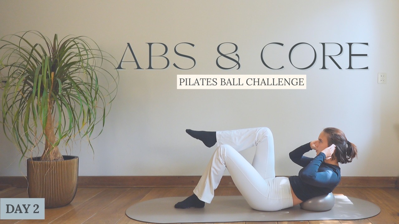20 MIN Deep Abs Pilates Ball Workout | Boost Core Stability