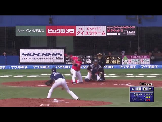 【6回裏】ライオンズ・野上 角度のあるボールで空振り三振!! 2017/4/15 M-L